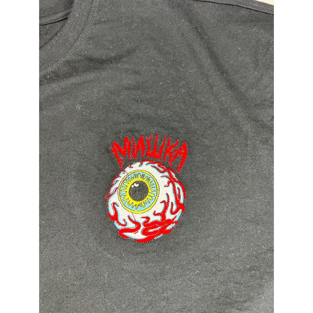 Mishka "Engineered To Destroy" Black T-Shirt With Biker Skull Graphic Size Large - Picture 8 of 8